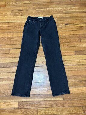 Women’s Black Straight-Leg Jeans